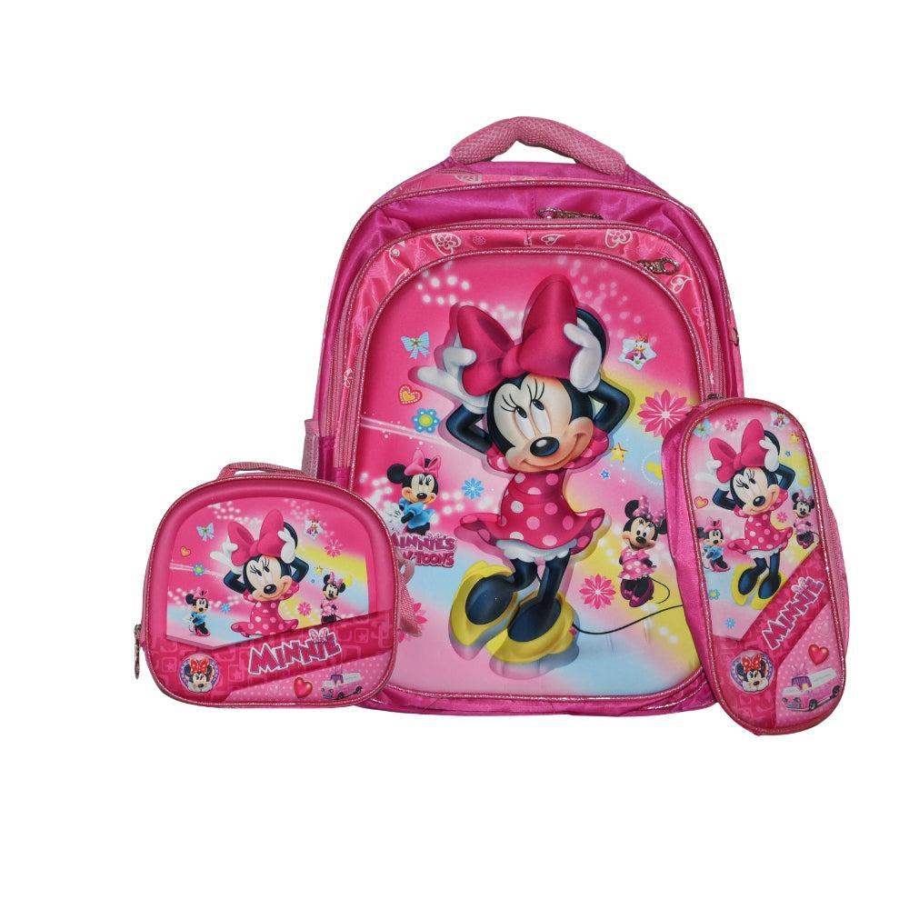 Minnie Mouse Pink Backpack Set 3 Pcs