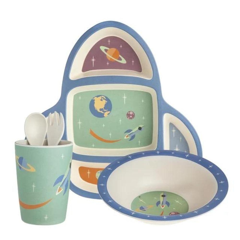 Monbebe 4-Piece Kids Bamboo Mealtime Set