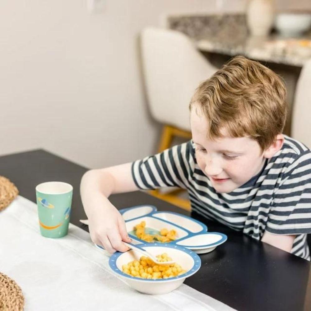 Monbebe 4-Piece Kids Bamboo Mealtime Set