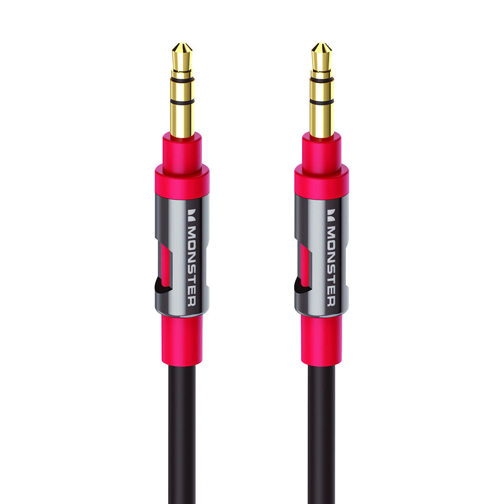 Monster® 3.5mm Male To Male Auxiliary Stereo Audio Cable 2.4m-Black