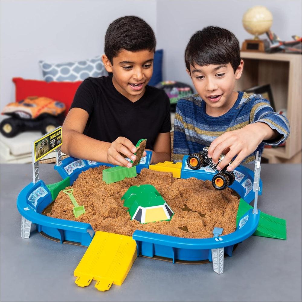 Monster Jam Monster Dirt Arena 24-Inch Playset With 2lbs Of Monster Dirt And Exclusive 1:64 Scale Die-Cast Monster Jam Truck