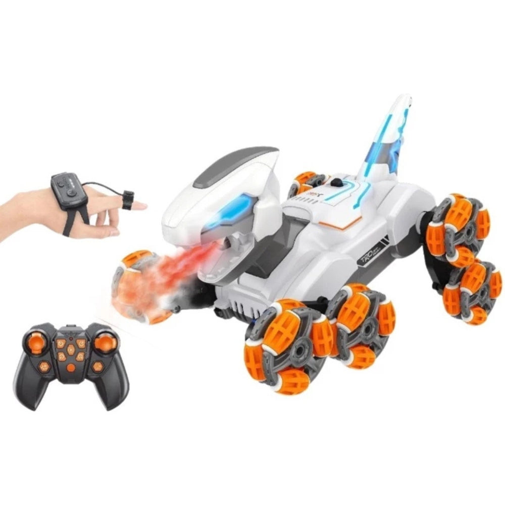 Muiltfunctional Rc Animal Toys Kids Electric Simulation Six Wheels Spray Dinosaur Robot Toys Remote Control Cool Gifts for Boys