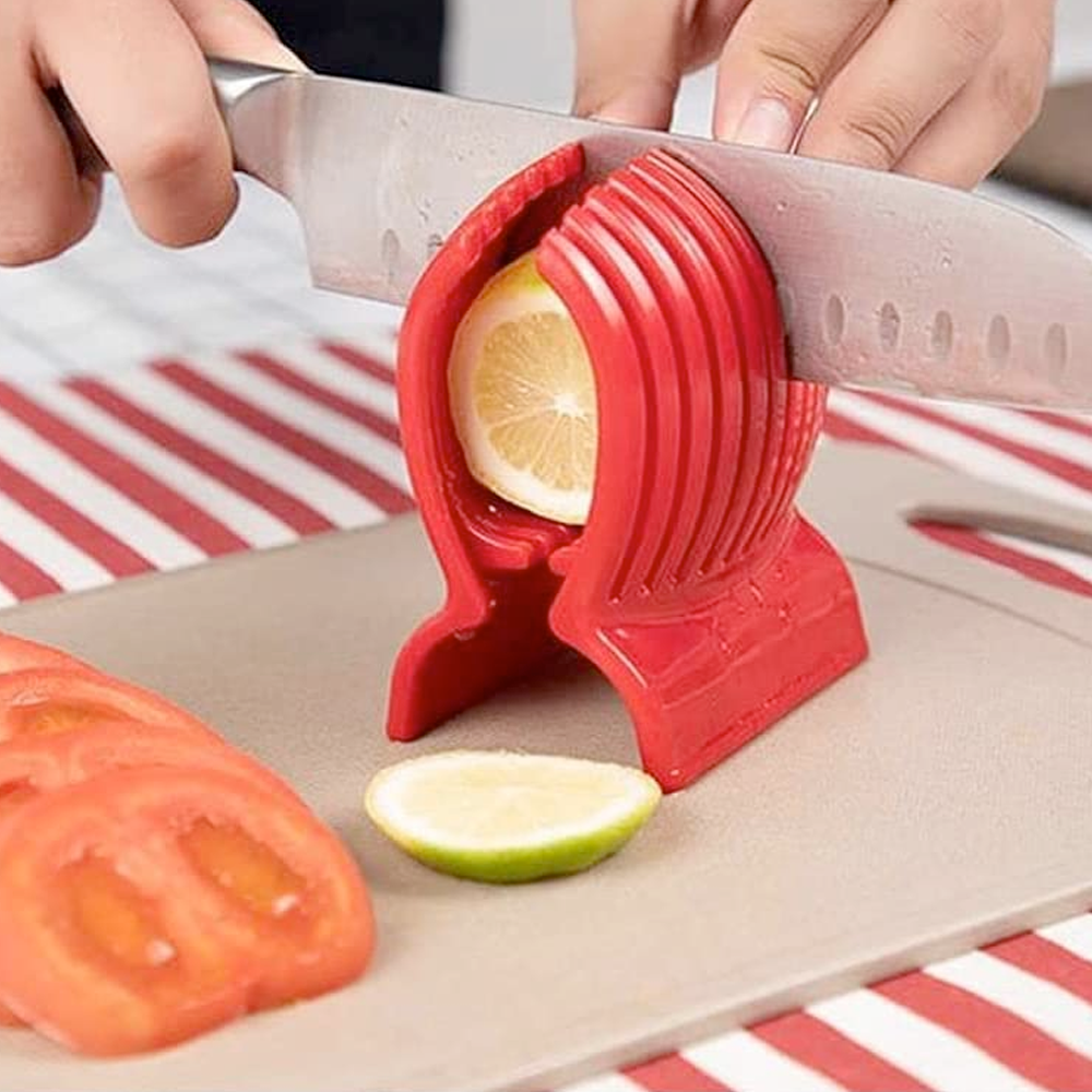 Multi Use Tomato Slicer Holder Potatoes Round Fruits Vegetables Tools