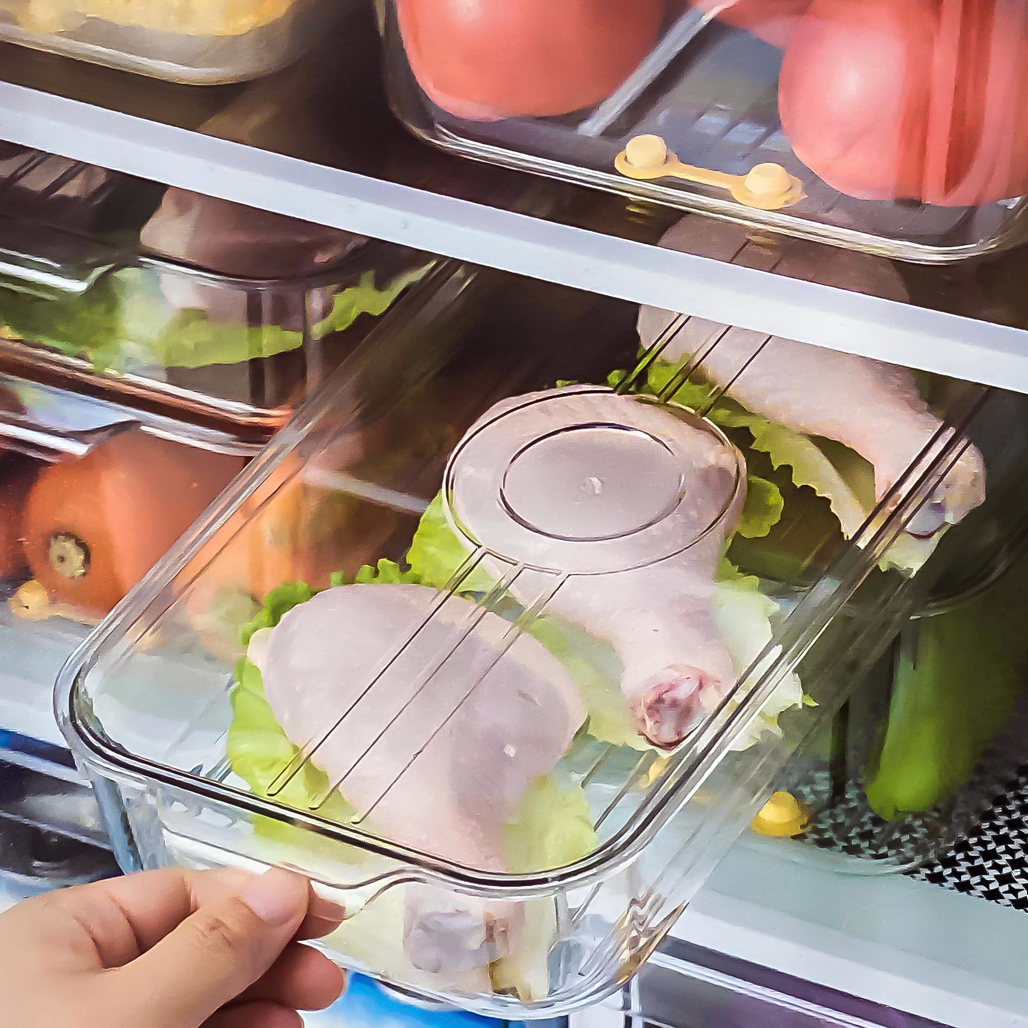 Multifunctional Storage Box With Drainer