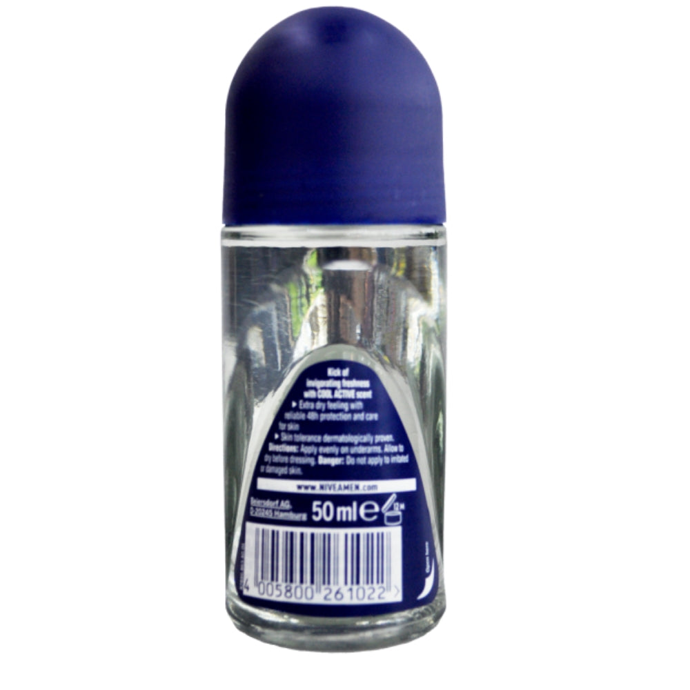 NIVEA Men Roll On Extra Dry Cool Active 50m
