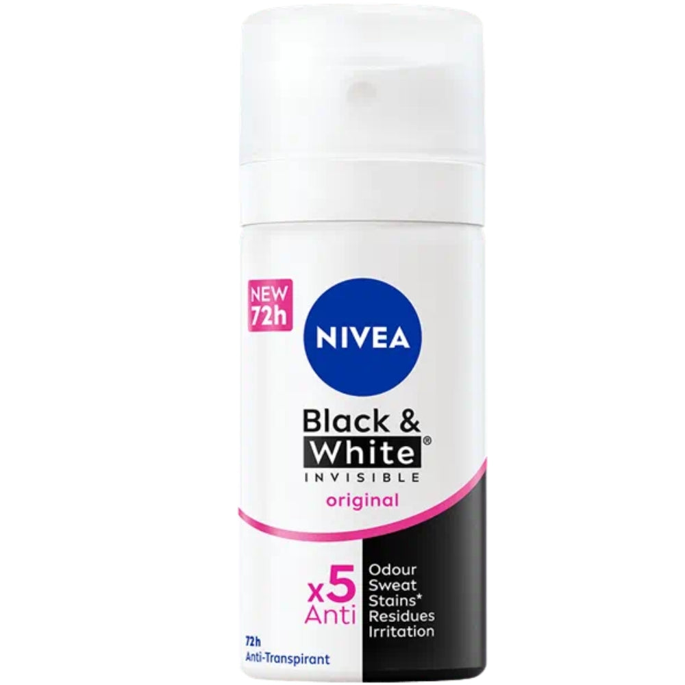NIVEA Protect Roll-On Black& White Invisible antiperspirant provides 72H
