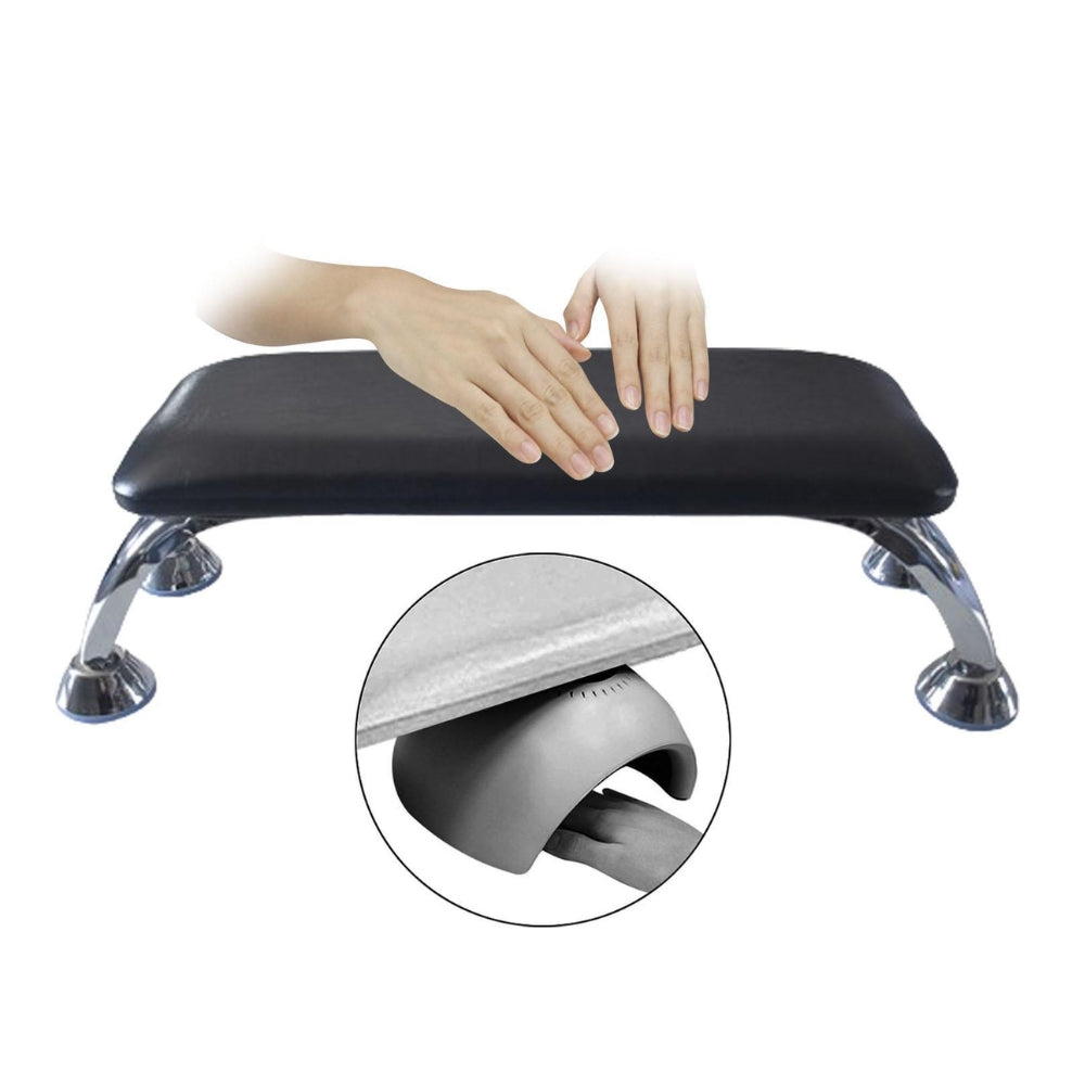 Nail Arm Rest Cushion, Microfiber Leather Hand Rest for Nails Toenails, Nail Armrest Stand Manicure Nail Pillow Hand Rest Cushion for Nail Art Black