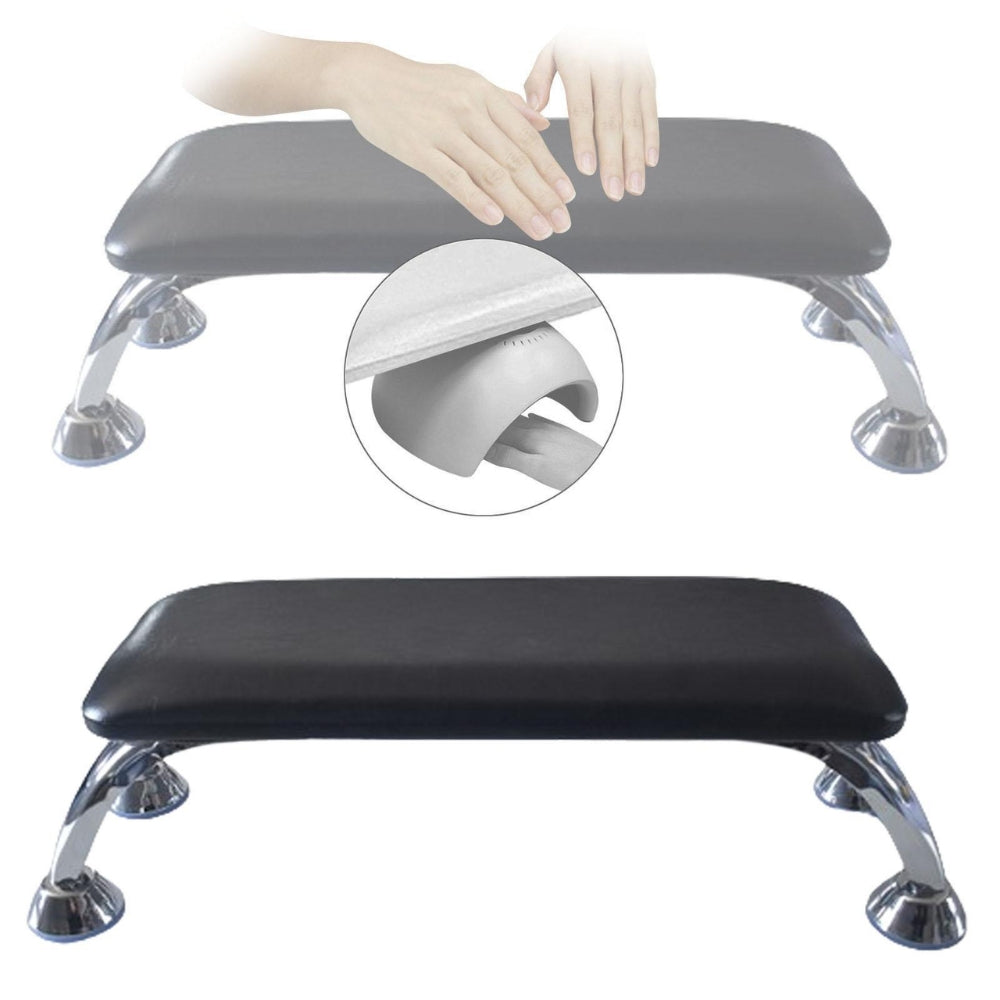 Nail Arm Rest Cushion, Microfiber Leather Hand Rest for Nails Toenails, Nail Armrest Stand Manicure Nail Pillow Hand Rest Cushion for Nail Art Black