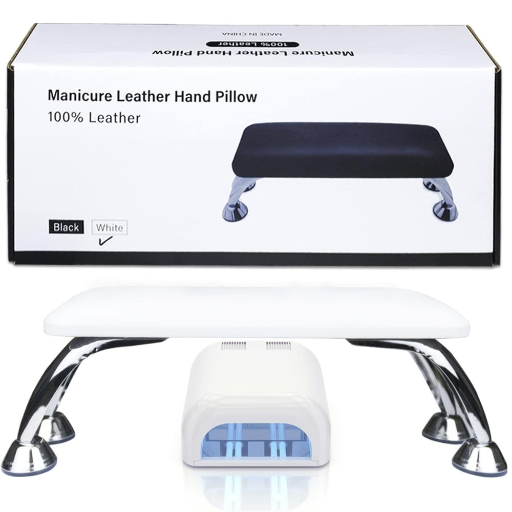 Nail Arm Rest Cushion, Microfiber Leather Hand Rest for Nails Toenails, Nail Armrest Stand Manicure Nail Pillow Hand Rest Cushion for Nail Art White