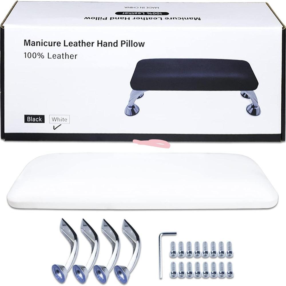 Nail Arm Rest Cushion, Microfiber Leather Hand Rest for Nails Toenails, Nail Armrest Stand Manicure Nail Pillow Hand Rest Cushion for Nail Art White