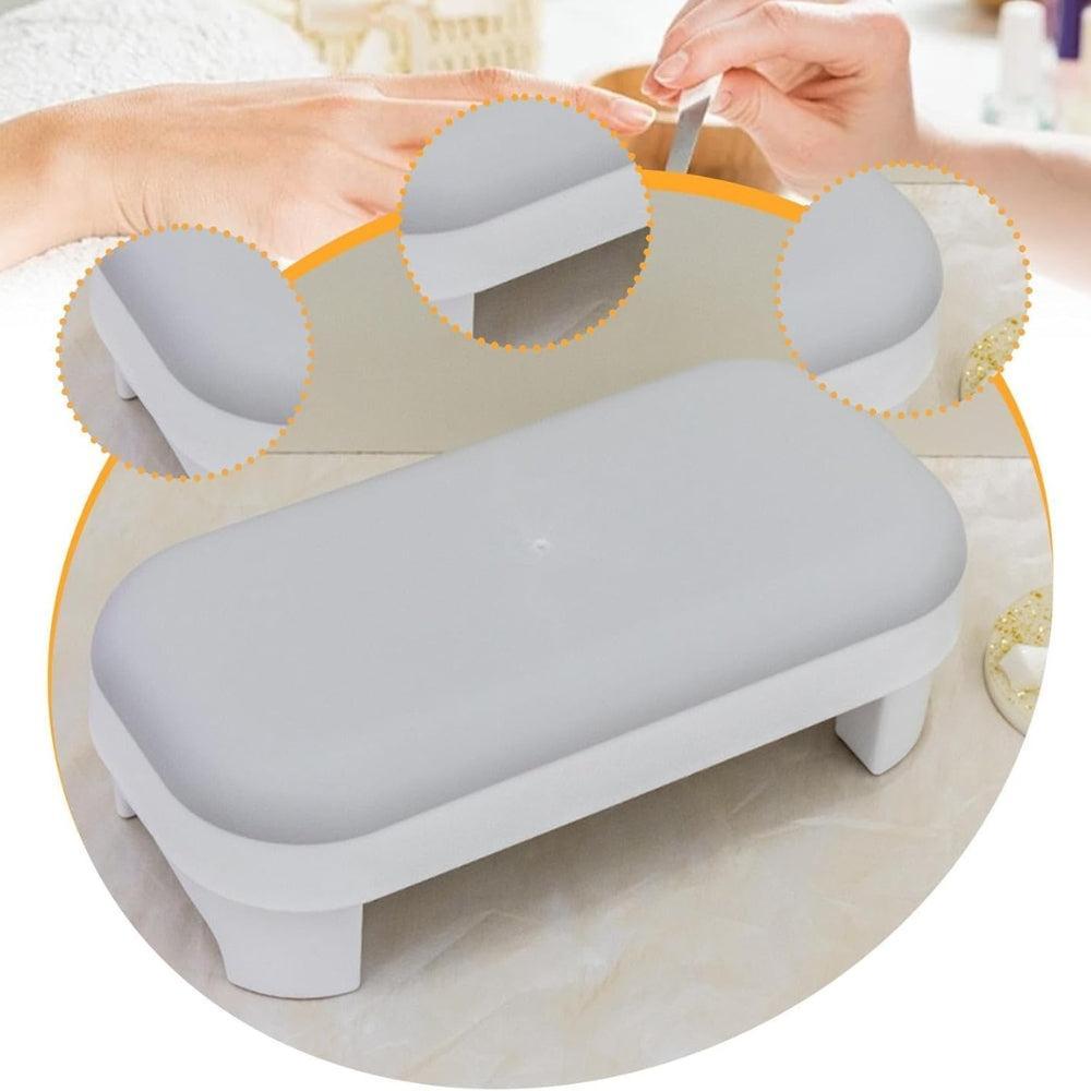 Nail Arm Support Cushion for Desk Use, Non Slip Hand Rest for Technicians And Beginners, gray