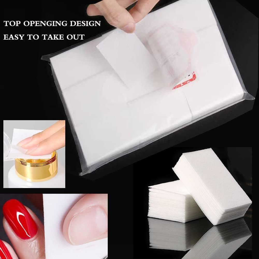 Nail Cotton Pads 1000 Pcs - Lint Free Gel Nails Polish Removers Cotton Pad Eyelash Extension Glue Cleaning Wipes, Nails Wipes Nails Art Gel Polish Remover Cotton Pads