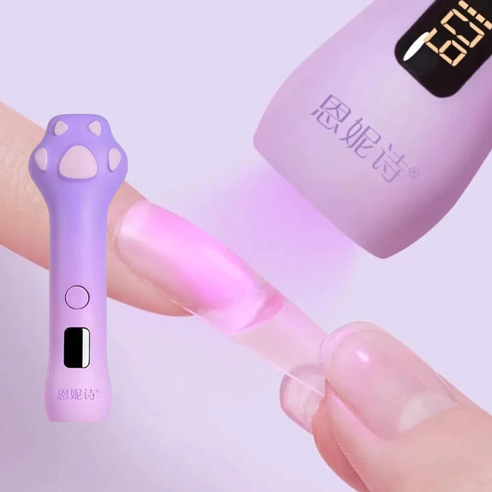 Nail Lamp Cat Style Nail Lamp Power Storage Quick Drying Phototherapy One-word Nail Lamp Nail Tools