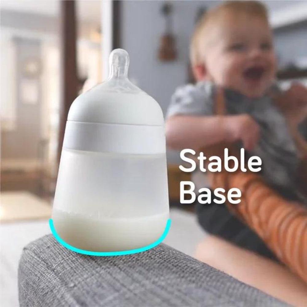 Nanobebe Anti-Colic Flexy Silicone Baby Bottles | Pink-9 oz- 2 Pack