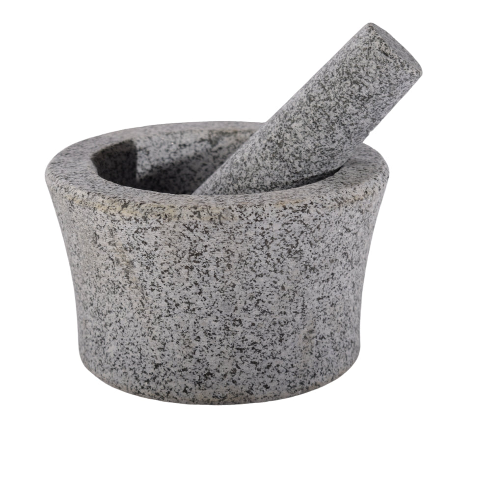 Natural Granite Mortar and Pestle Set, Rough Garlic Bowl for Grinding Garlic