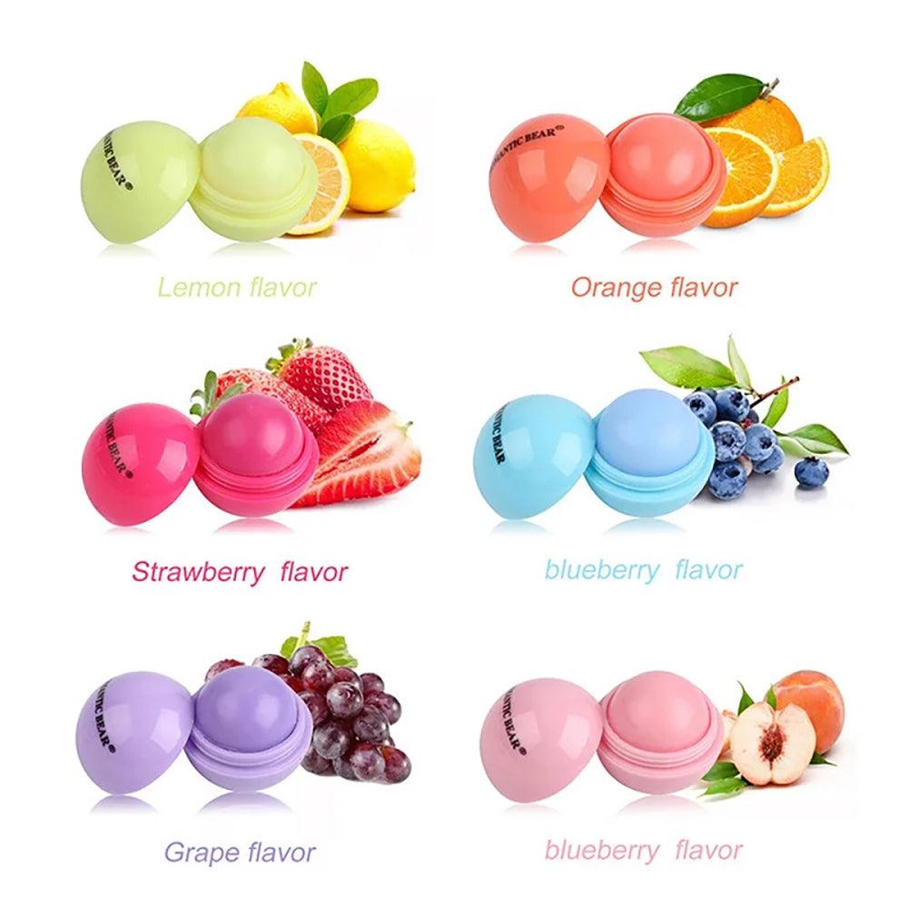 Natural Round Ball Moisturizing Lip Balm Nourishing Fruit Flavor Colorless 1.1 BUY 1 GET 1 FREE (6 flavors)