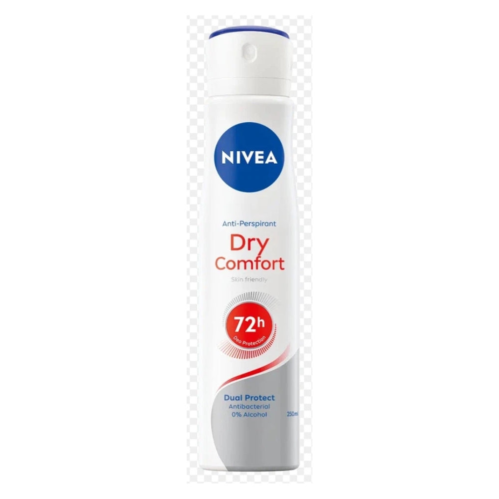 Nivea Dry Comfort 2X Deodorant Whitening Smooth Skin 150Ml Spray Extra Protect