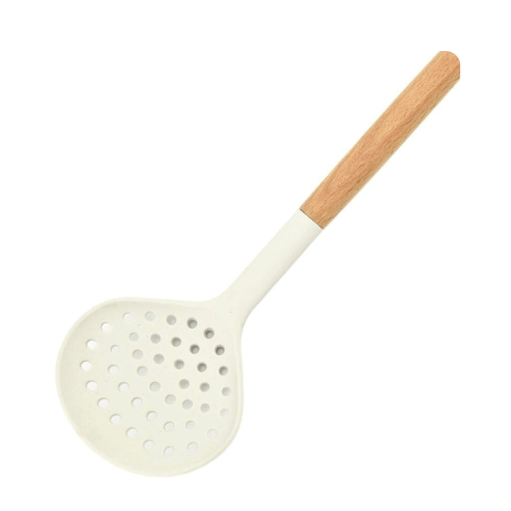 Nonstick Silicone Spatula, Non Scratch Flexible Edge for Pans, Slip Resistant comfortable Wooden Handle