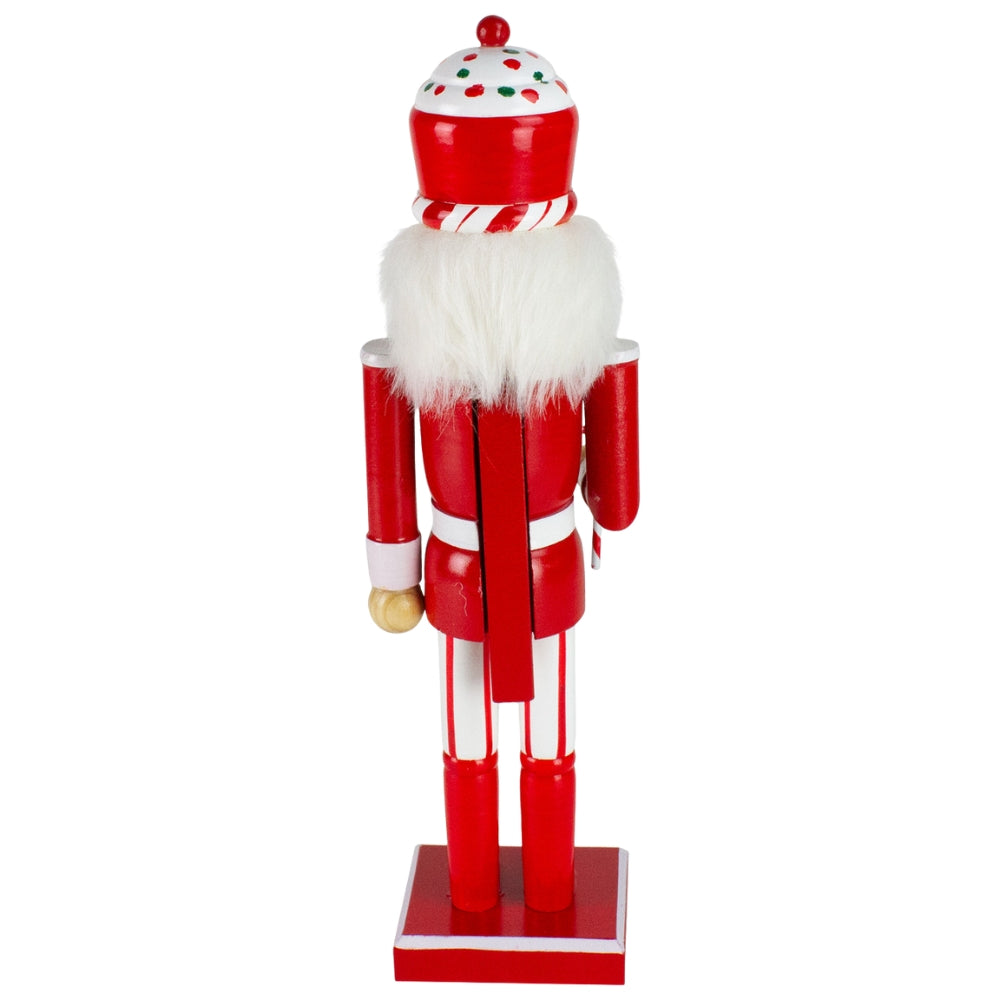 Nutcracker Figurine Christmas Decor Crafts Statue Christmas Nutcracker King for Living Room Holiday Home, Red