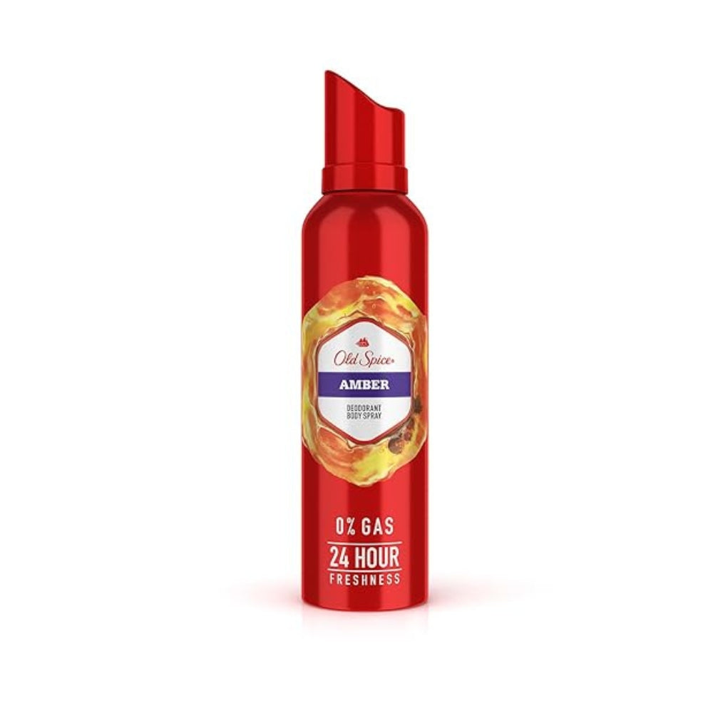 Old Spice Amber No Gas Deodorant Body Spray Perfume for Men, 140 ml