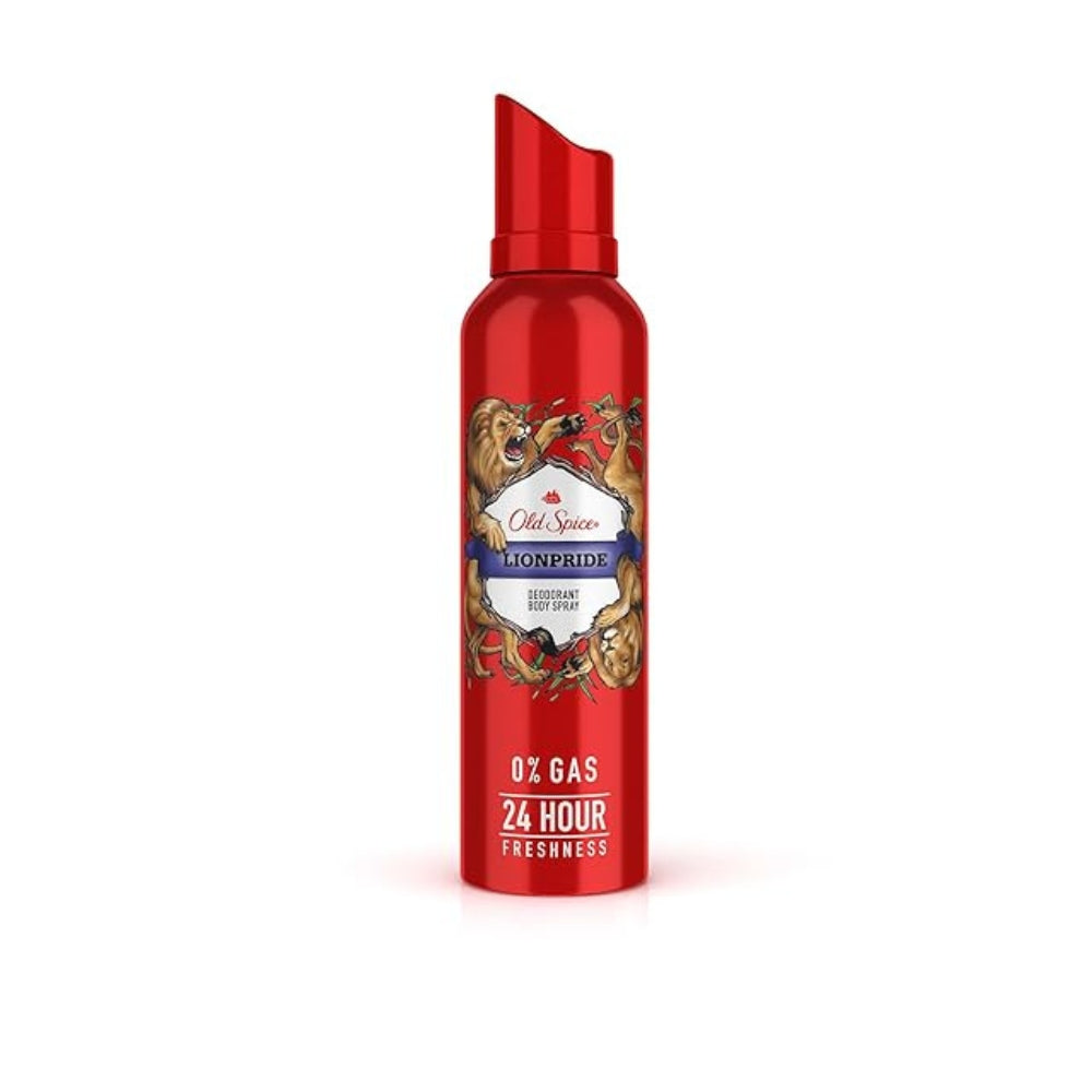 Old Spice LionPride No Gas Deodorant Body Spray Perfume for Men, 140 ml