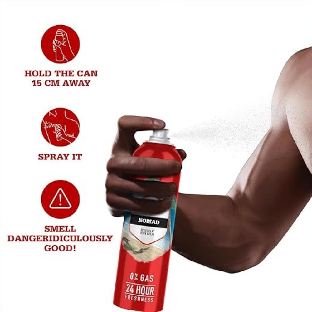 Old Spice Nomad No Gas Deodorant Body Spray Perfume for Men, 140 ml