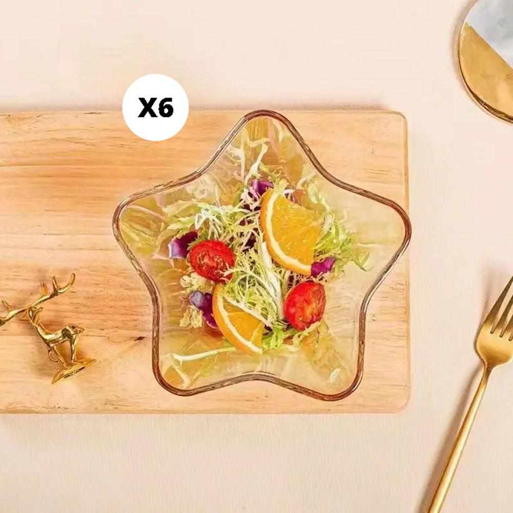 One Star x6 Pcs - High Temp Glass Bowls Household