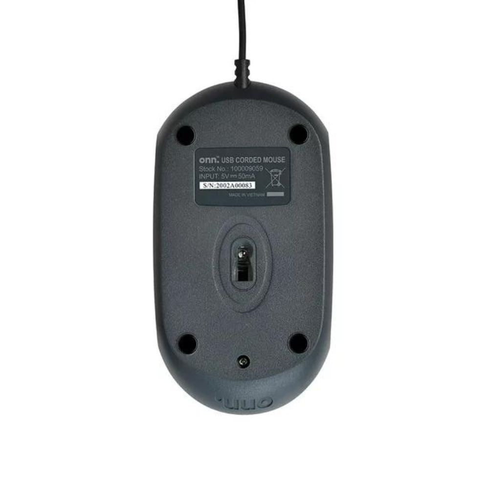 Onn. USB Optical 3-Button Mouse-1.8m