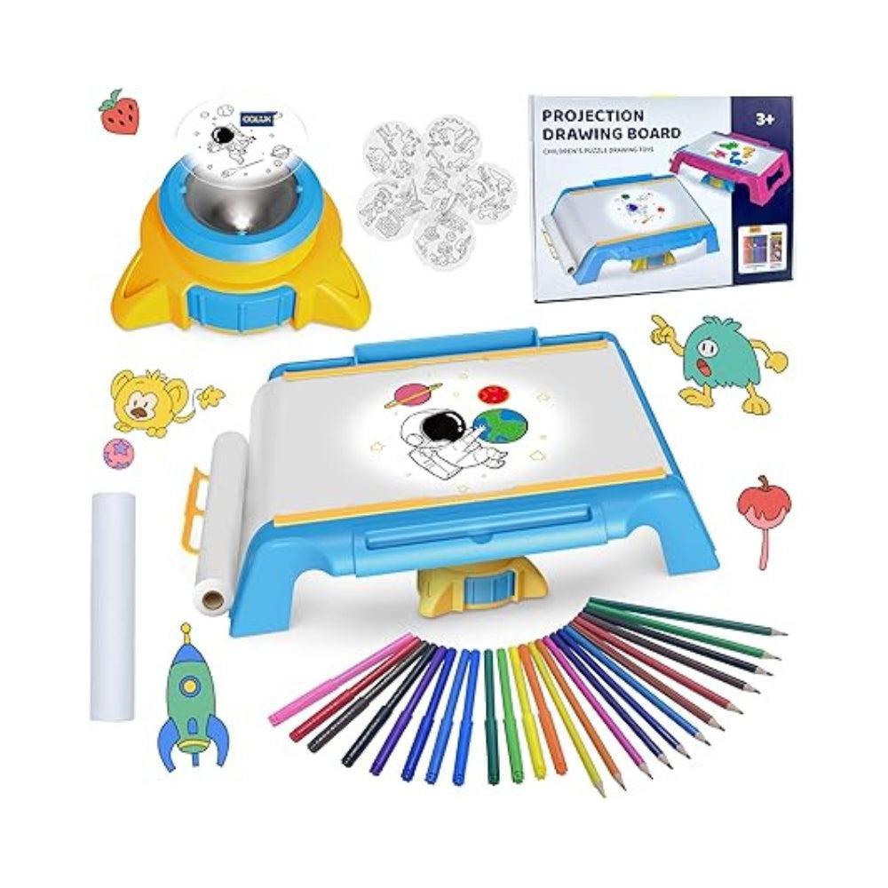 Oqluk Drawing Projector for Kids, Art Sketch Projector Drawing and Tracing with 300+ Pattern, 72 Pcs Projection Cards, 394 in Paper,Color Pen,Color Pencil, Kids Drawing Board Toy for Girl Boy Gift 3+