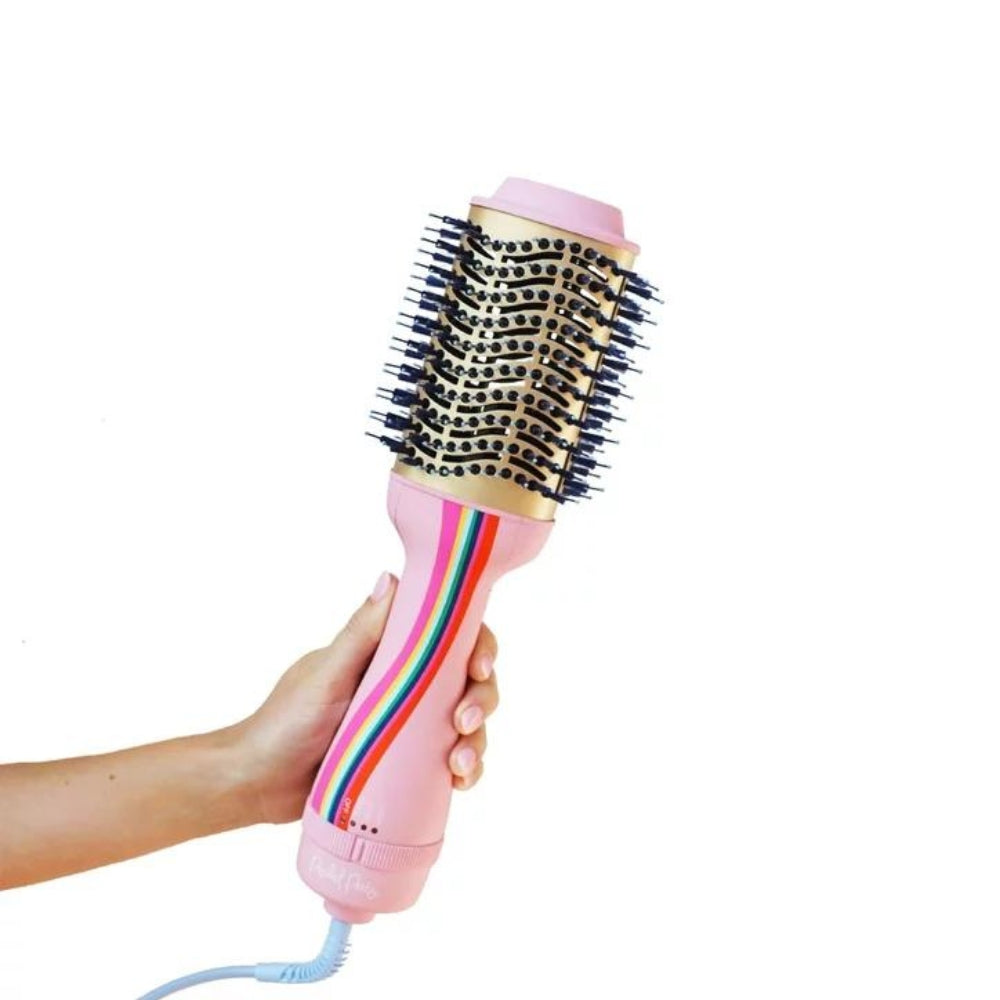Packed Party Heated Aluminum Barrel Hot Air Brush-Pink