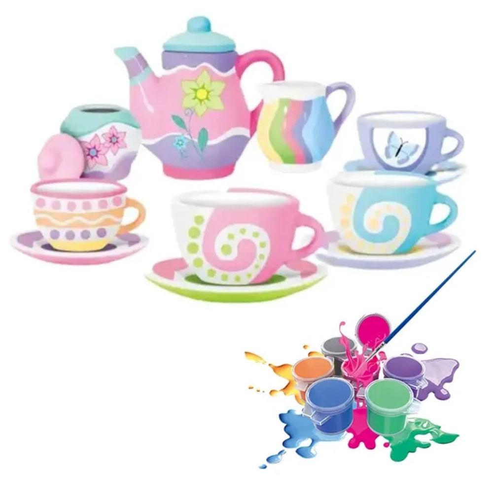 Painted Ceramic Tea Set – 18 pcs set Ceramic Dreamy Tea Set