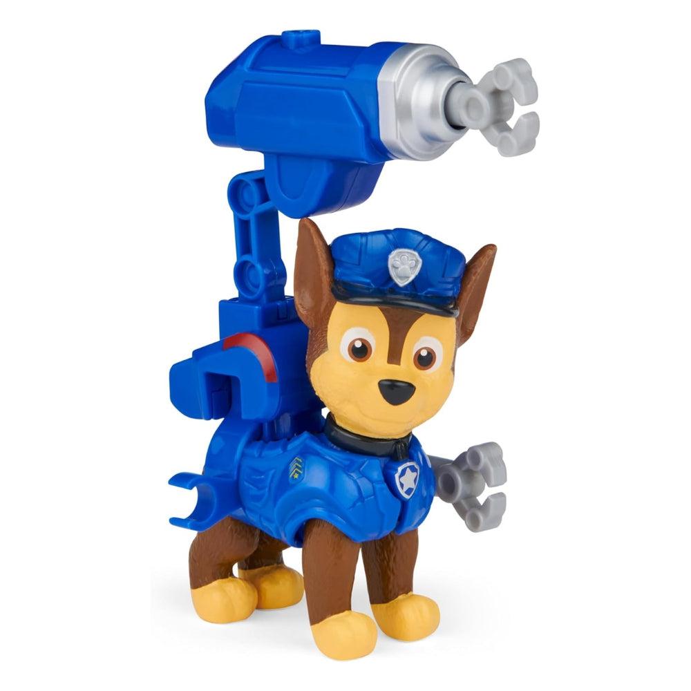 Paw Patrol Movie Collectible Chase Action Figure With Clip-on Backpack and 2 Projectiles, Kids’ Toys For Ages 3 And Up