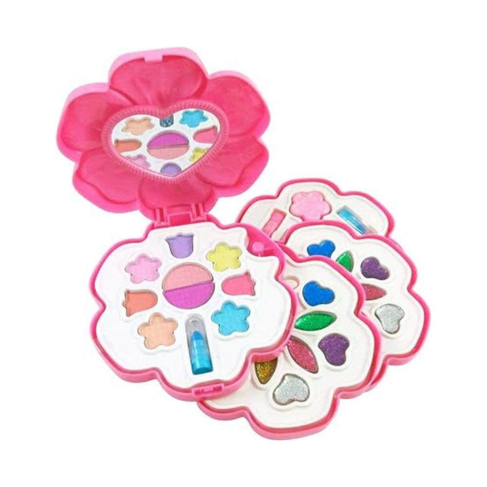 Petite Girls Cosmetics Play Set-Washable & Non Toxic-Princess Real Makeup Kit With Case