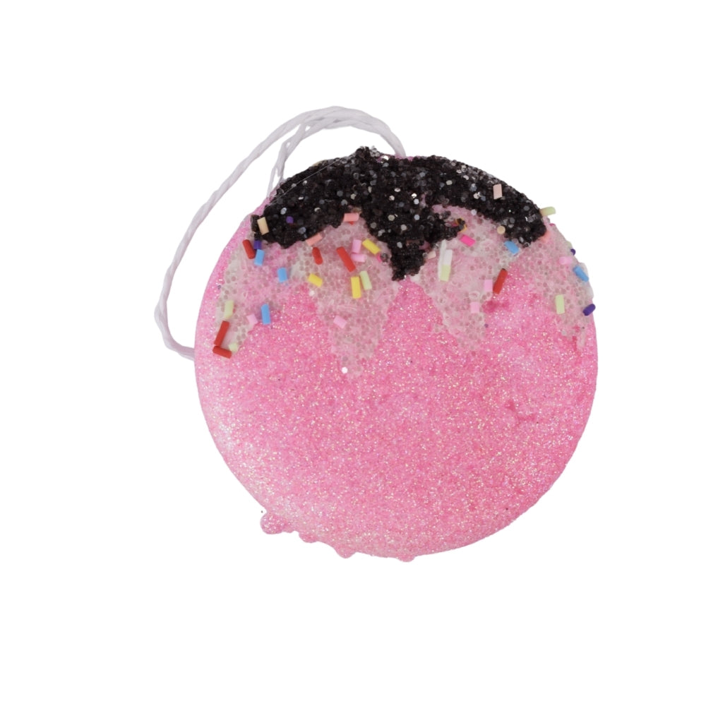 "Pink Frosted Christmas Ornament"