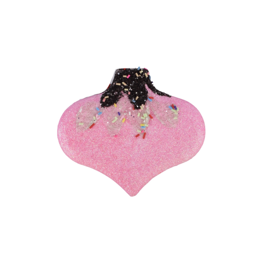 Pink Ice Cream Ornament with Sprinkles