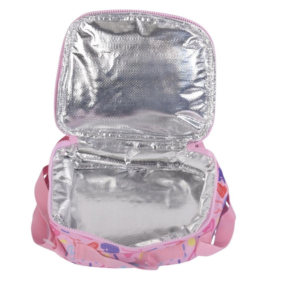 Pink Lunch Bag with Adjustable Strap