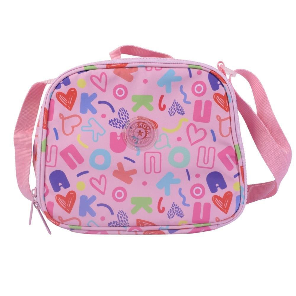 Pink Lunch Bag with Adjustable Strap