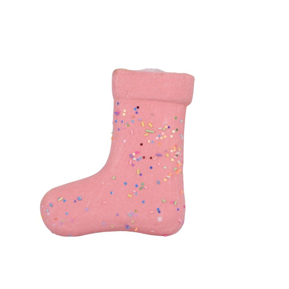 Pink Stocking Christmas Ornament 14Cm