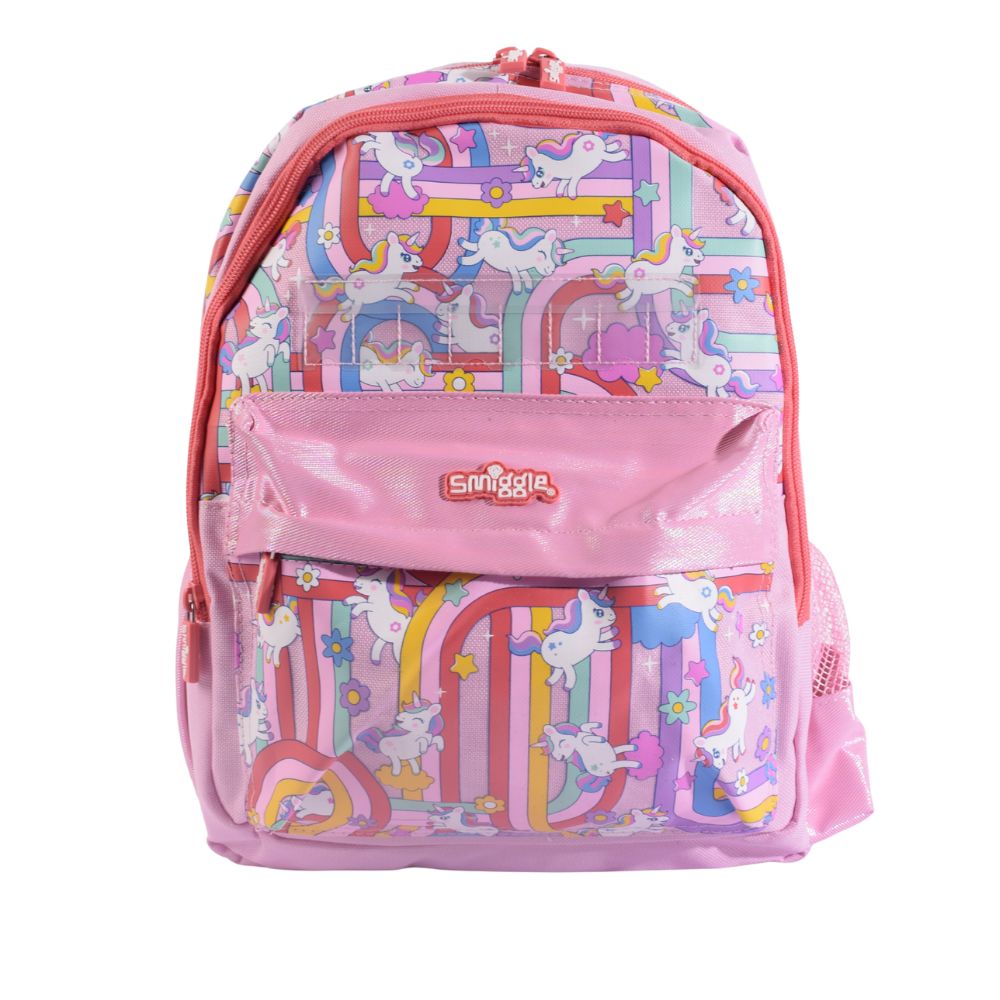 Pink Unicorn Patterned Backpack
