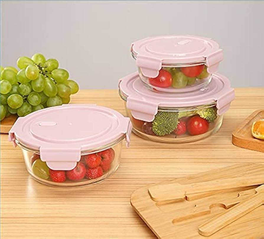 Plast Art Round Plastic Jar Pink