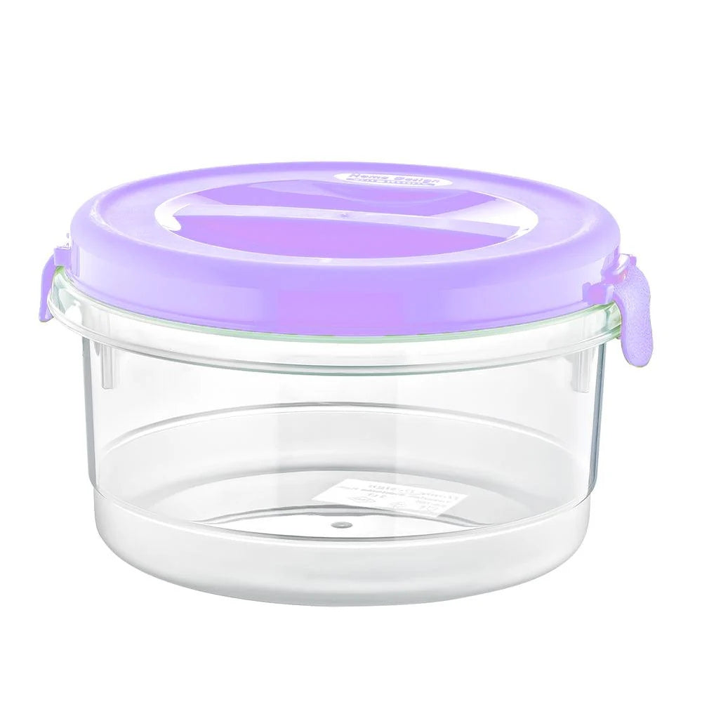 Plast Art Round Plastic Jar Purple