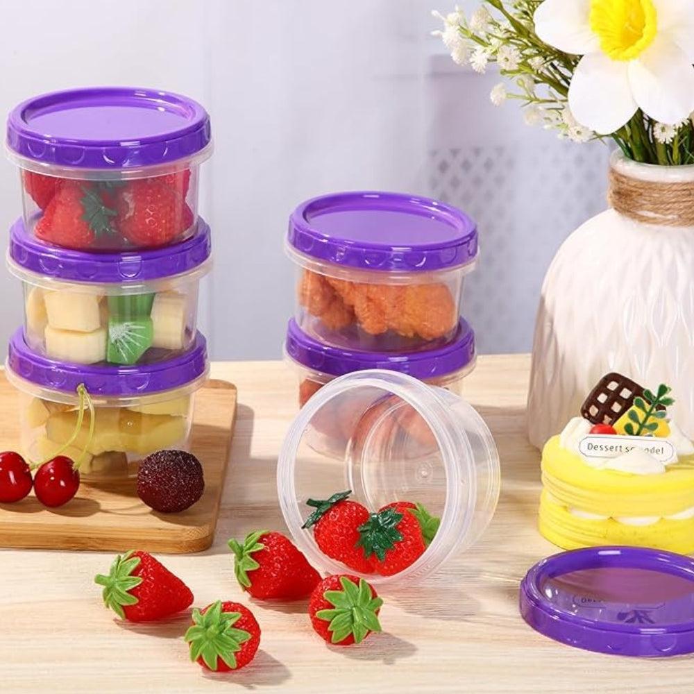 Plast Art Round Plastic Jar Purple