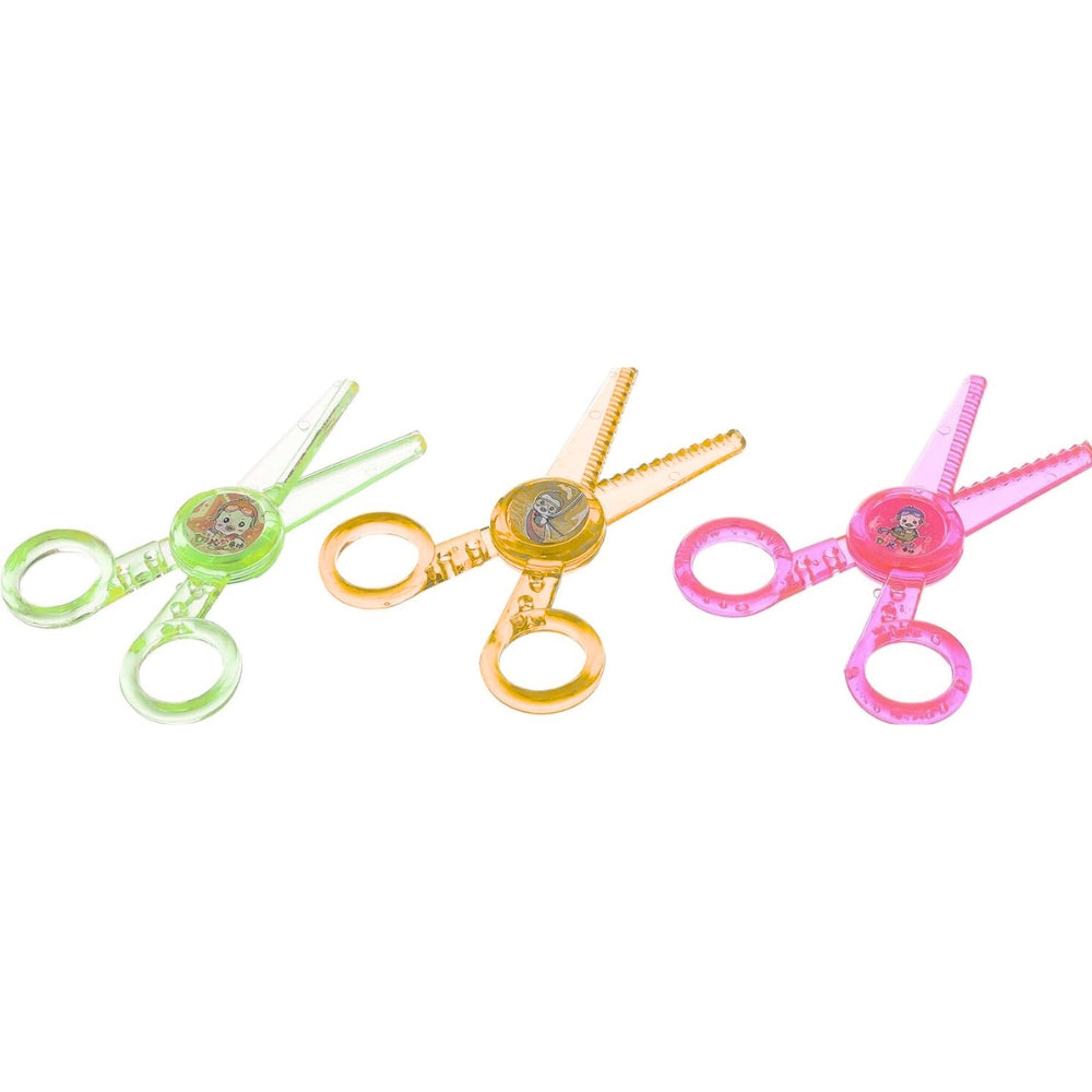 Plastic Scissors Pack of 3 Sissors Assorted Color For School, Craft - Multi Color