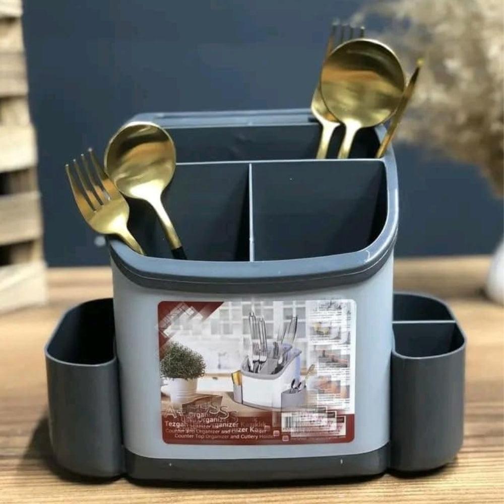 Plastic Spoon and Knife Holder Multi Purpose Organizer