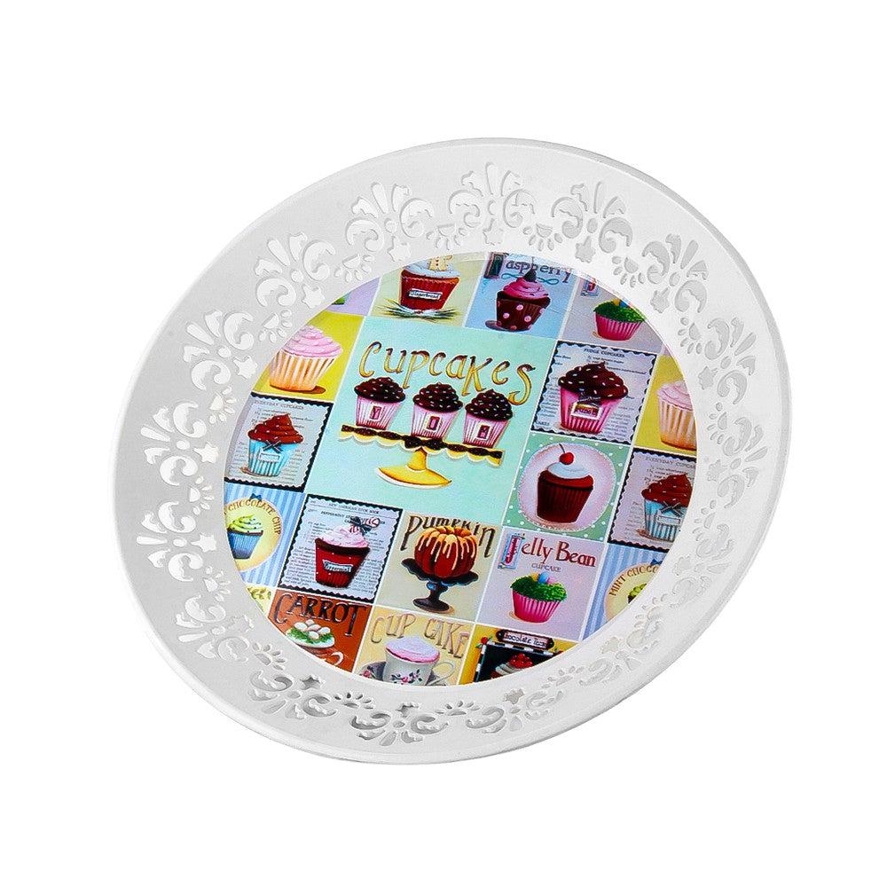 Plastic Tray Cupcake Retro Cover 30cm Diameter