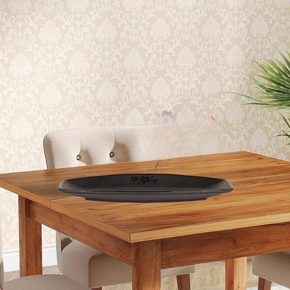 Plates Black Melamine Dinnerware