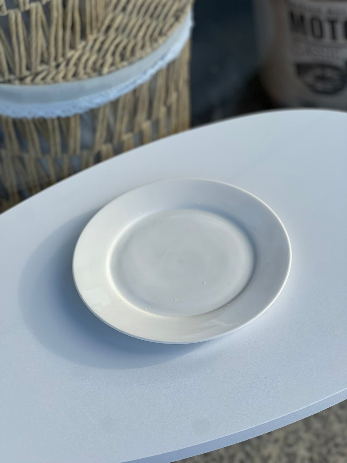 Plates White Glass Dinnerware