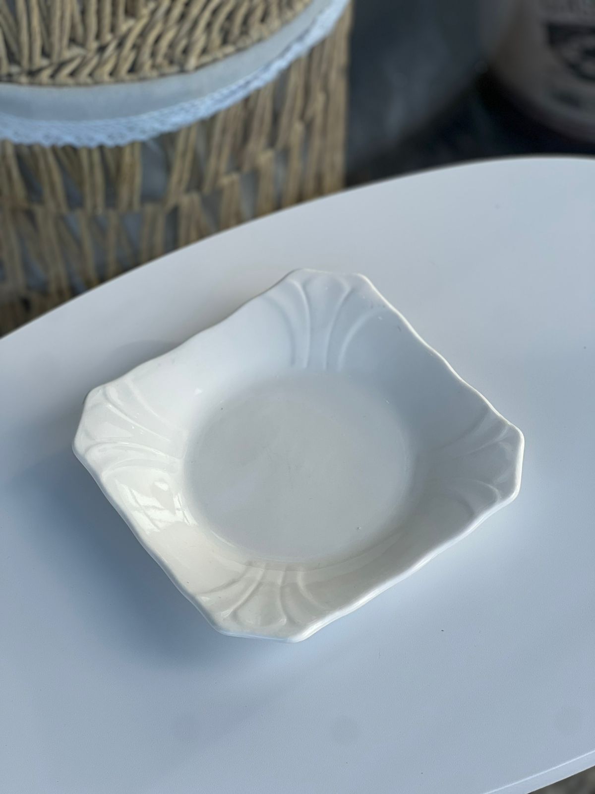 Plates White Glass Dinnerware