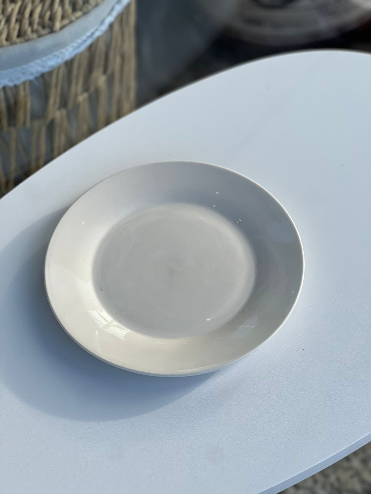 Plates White Glass Dinnerware
