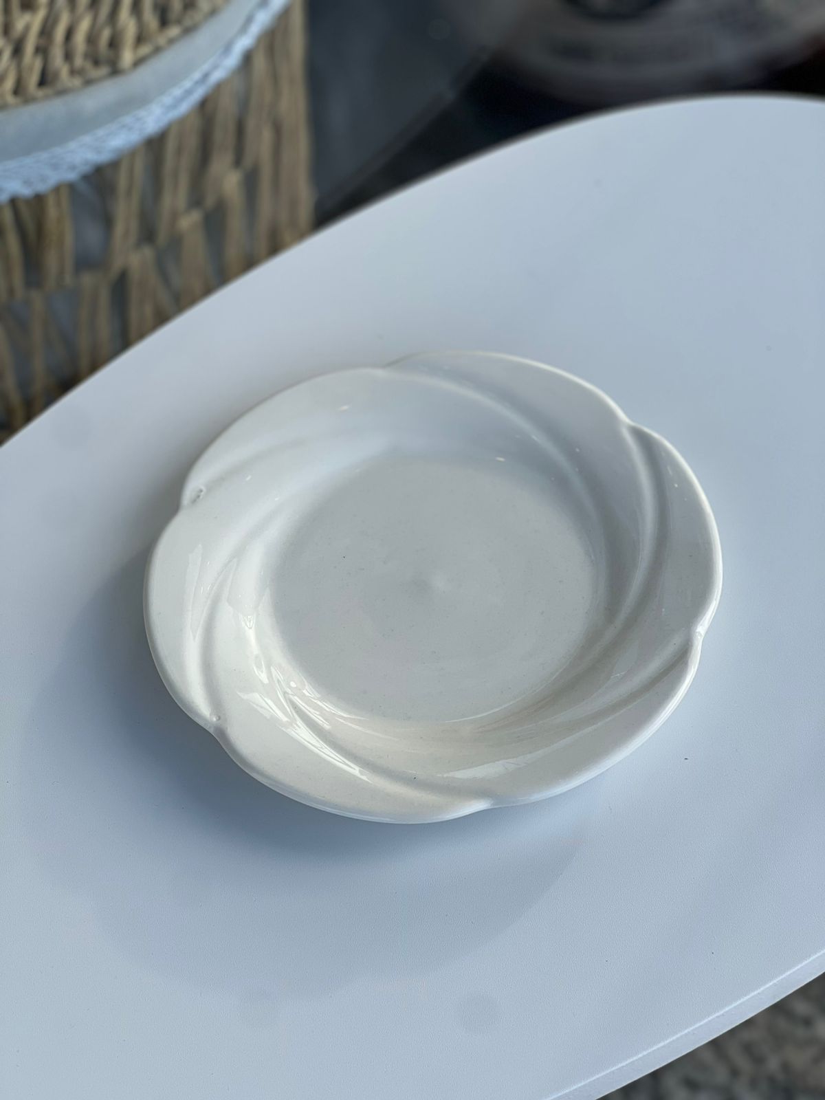 Plates White Glass Dinnerware